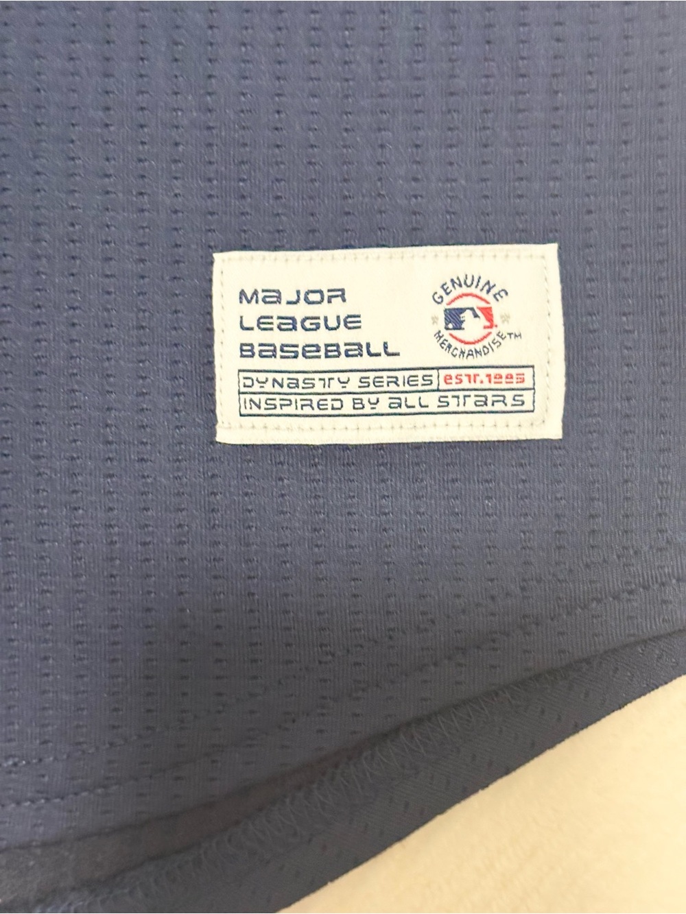 Atlanta Braves Navy Button-Up Baseball Jersey - Picture 4 of 5